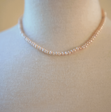 3mm Freshwater Pink Pearl Adjustable Necklace