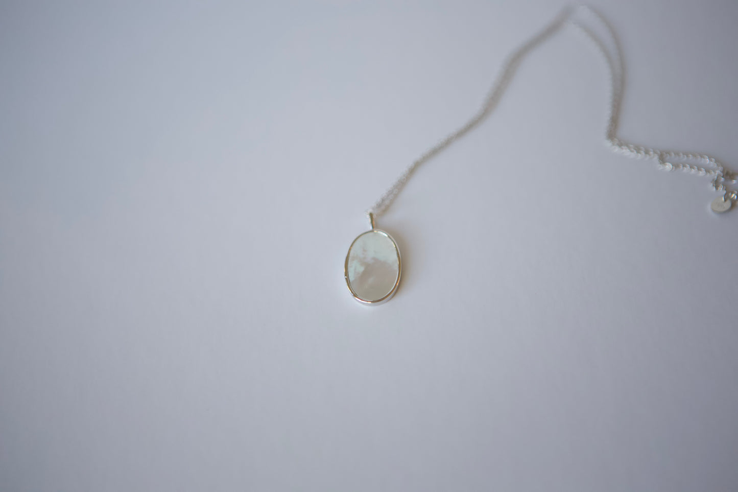 Mother-of-Pearl Sterling Silver Adjustable Necklace