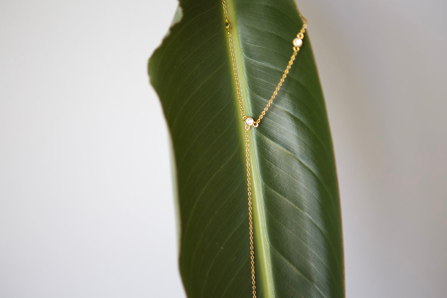 CZ 18K Gold-Plated Adjustable Necklace