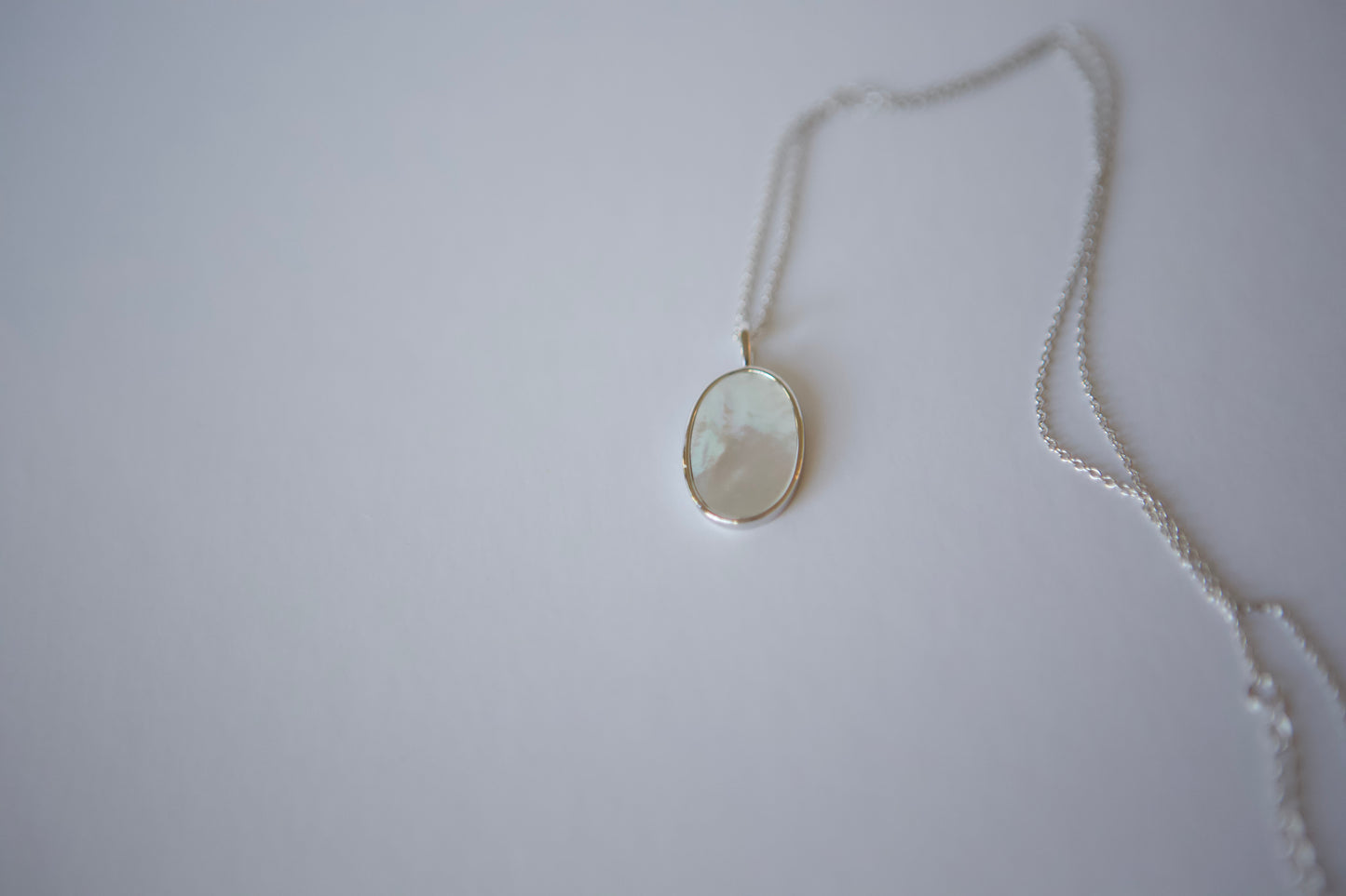 Mother-of-Pearl Sterling Silver Adjustable Necklace