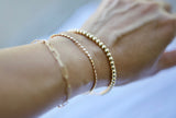 3mm Gold Filled Beaded Bracelet