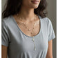 Pearl 18K Gold-Plated Lariat Adjustable Necklace