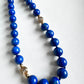 Vintage Lapis Lazuli 14K Gold Long Necklace 31” Length