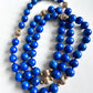 Vintage Lapis Lazuli 14K Gold Long Necklace 31” Length
