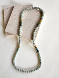 Jade Necklace with Silver Clasp
