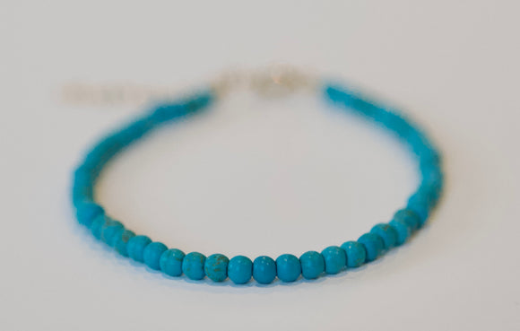 2mm Turquoise Adjustable Bracelet