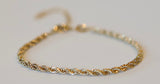 Rope Gold Filled Adjustable Bracelet
