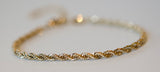 Rope Gold Filled Adjustable Bracelet