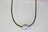 Peacock Freshwater-Cultured Pearl Waxed Cotton String Adjustable Necklace