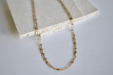 14K Gold Filled Flat Double Chain Adjustable Necklace
