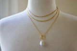 Baroque Pearl 18K Gold Plated Adjustable Necklace