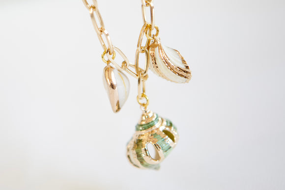 Seashell Gold-Plated Link Chain