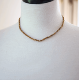 3mm Gold Freshwater Pearl Necklace - 16 Inches Length
