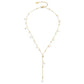 Pearl 18K Gold-Plated Lariat Adjustable Necklace