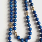 Vintage Lapis Lazuli 14K Gold Long Necklace 31” Length