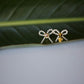 Tiny Pearl and CZ 18K Gold-Plated Bow Earrings