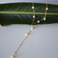 Pearl 18K Gold-Plated Lariat Adjustable Necklace