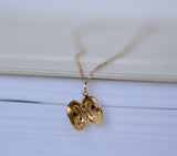 Locket Gold Filled Pendant Adjustable Necklace