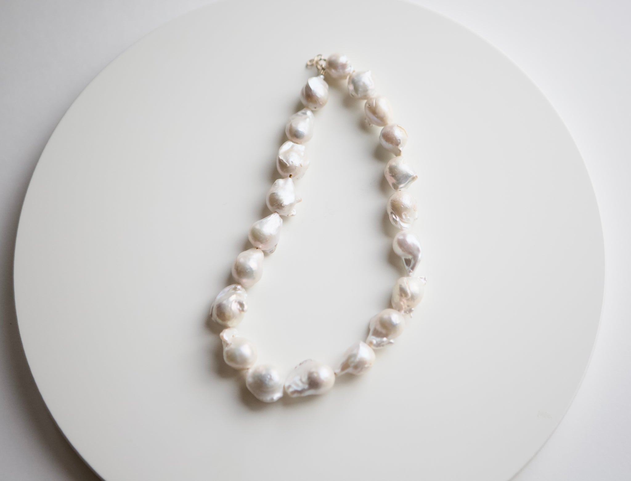 White Fresh Water Pearl Chain 16