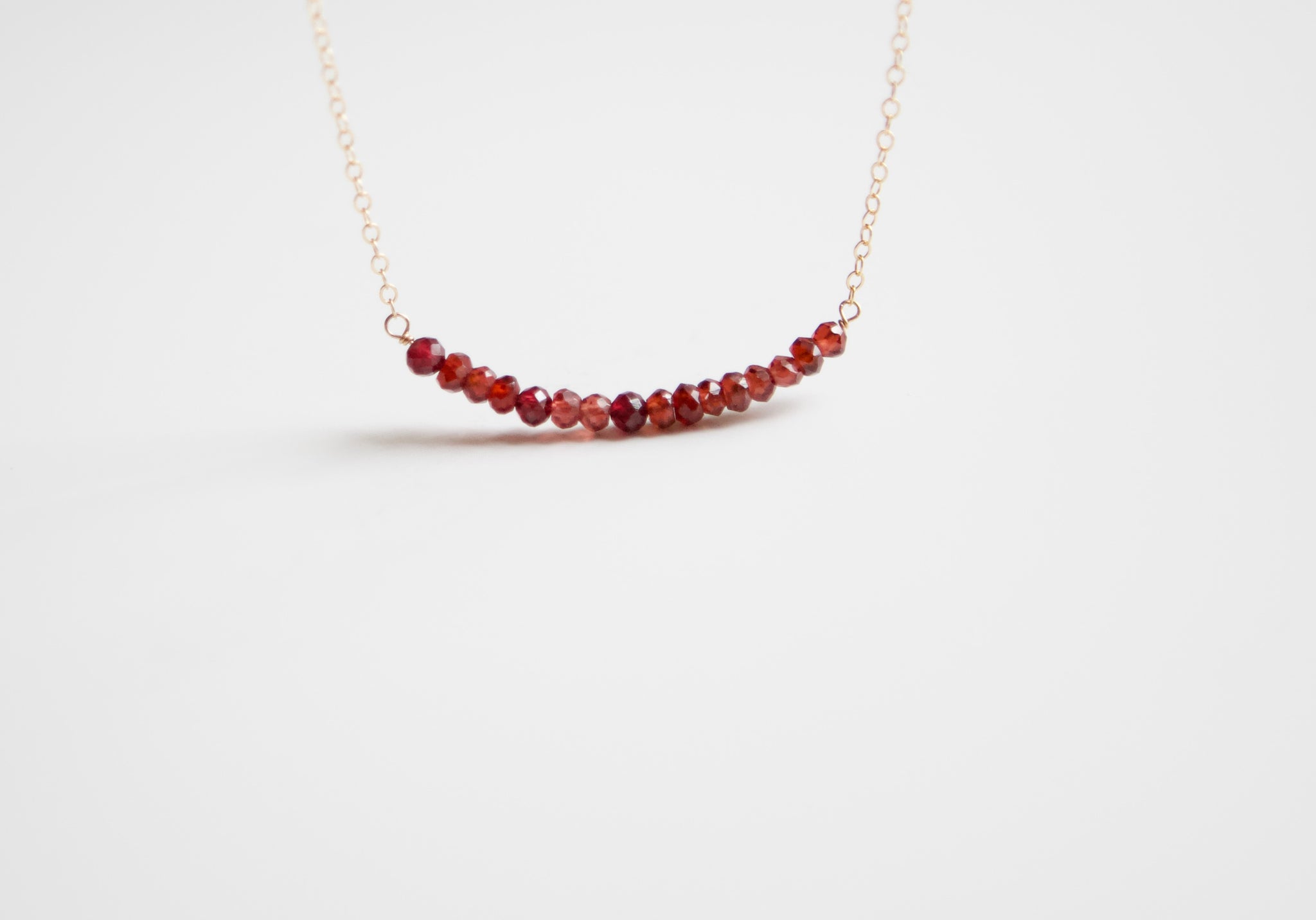 Simple Stone Necklace - Rhodolite Garnet – Dandelion Jewelry