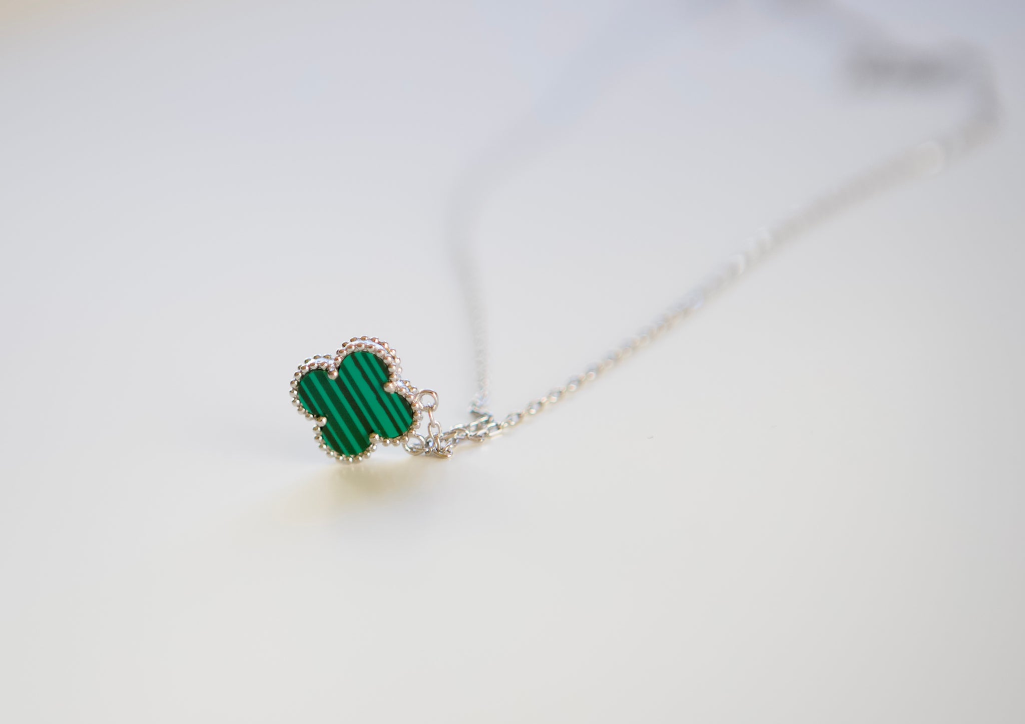 The Lovery Small Malachite Clover Necklace - Macy's