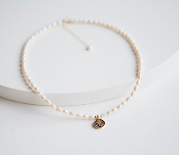 Pearl and Cross Necklace