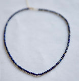 Tiny Blue Lapis Lazuli Gemstone Adjustable Necklace